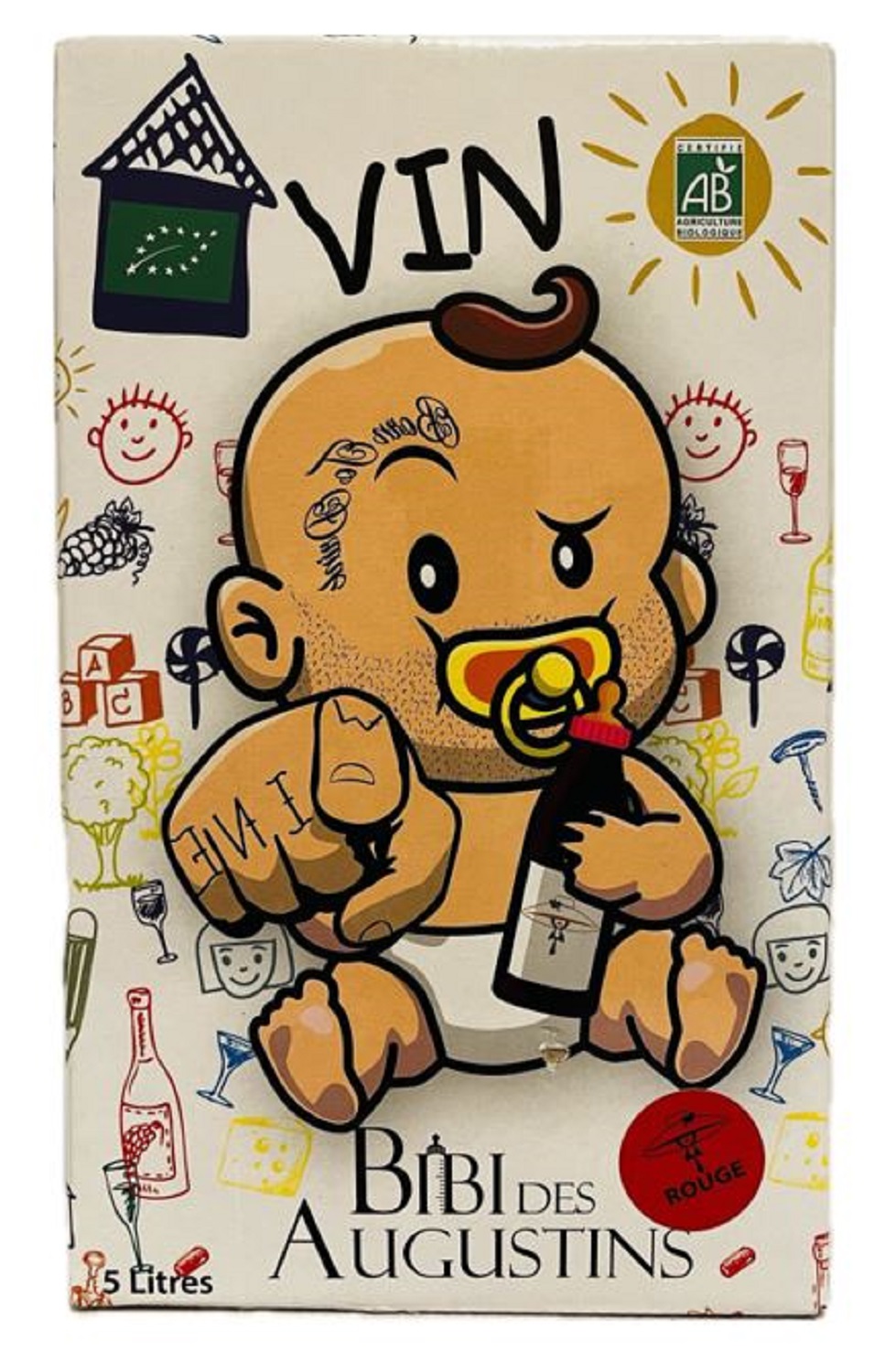 Vin Rouge - IGP d’OC - Les Bibis des Augustins Rouge - Clos des Augustins - Languedoc - La Cave d'Emelyne