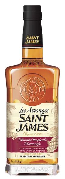 Rhum - Rhum Arrangé Saint James  mangue tropicale & Maracudja - Martinique - La Cave d'Emelyne