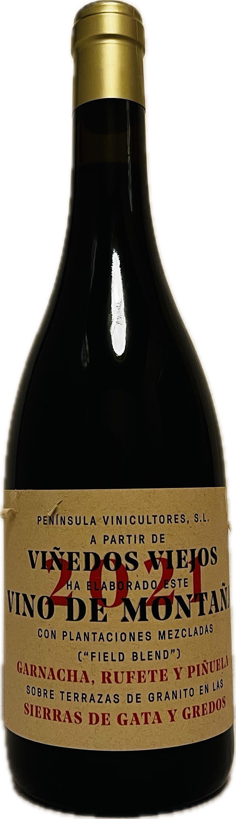 Vin Rouge - Vino de Montana- IG Sierra de Gredos -  Peninsula vinicultores  - Espagne - La Cave d'Emelyne